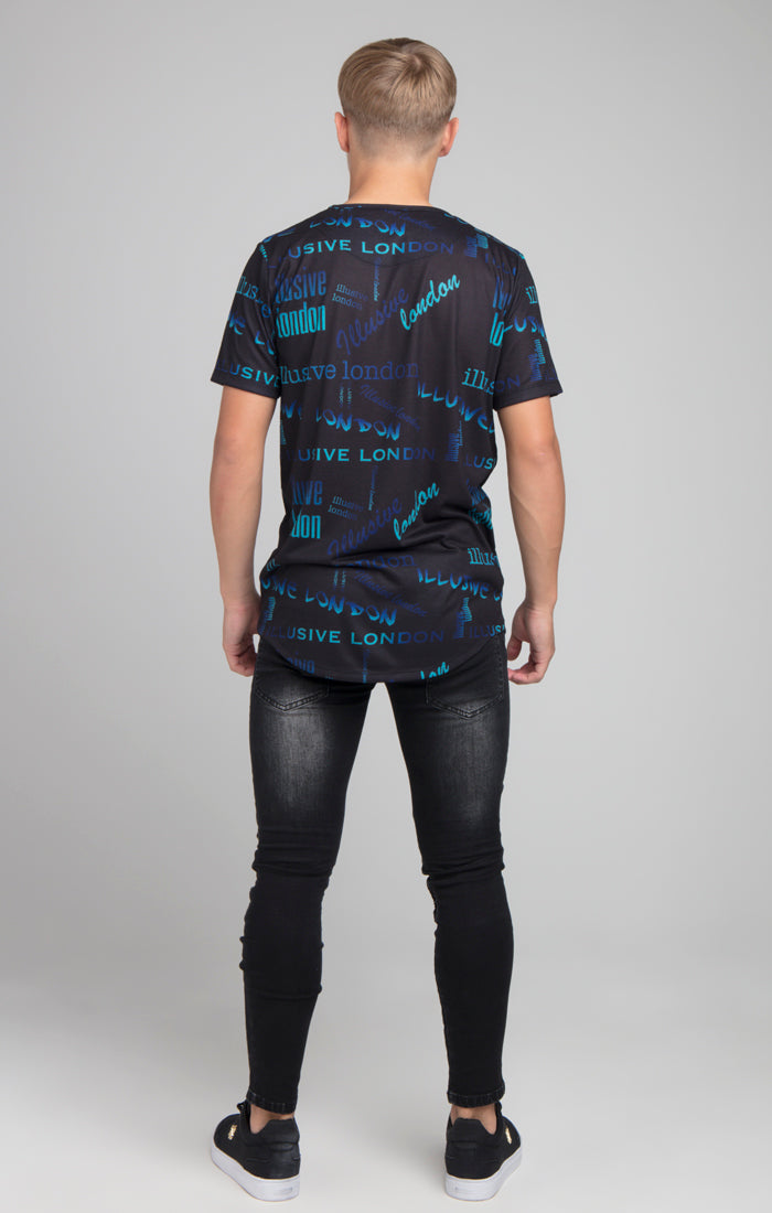 Cargar imagen en el visor de la galería, Boys Illusive Black Logo Printed T-Shirt (4)