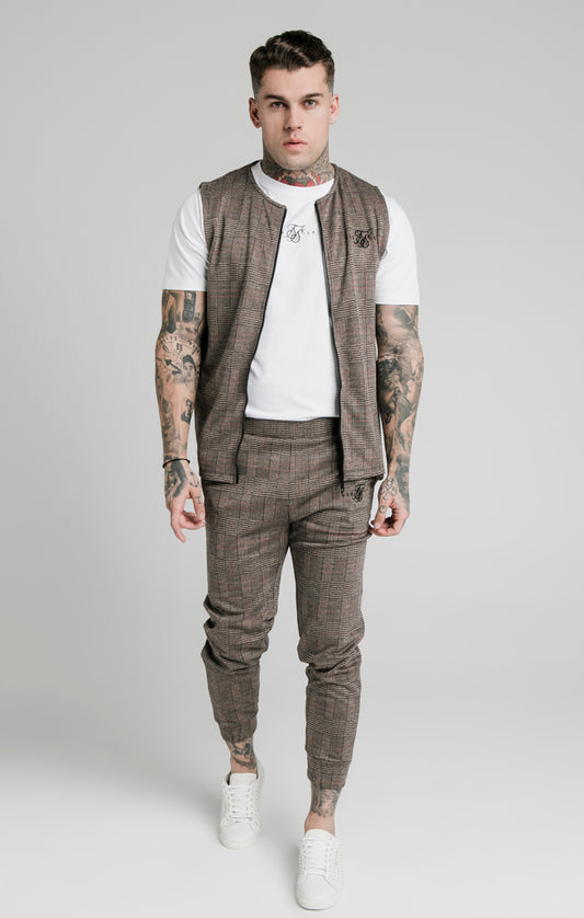 SikSilk Smart Wear Vest - Brown Dogtooth