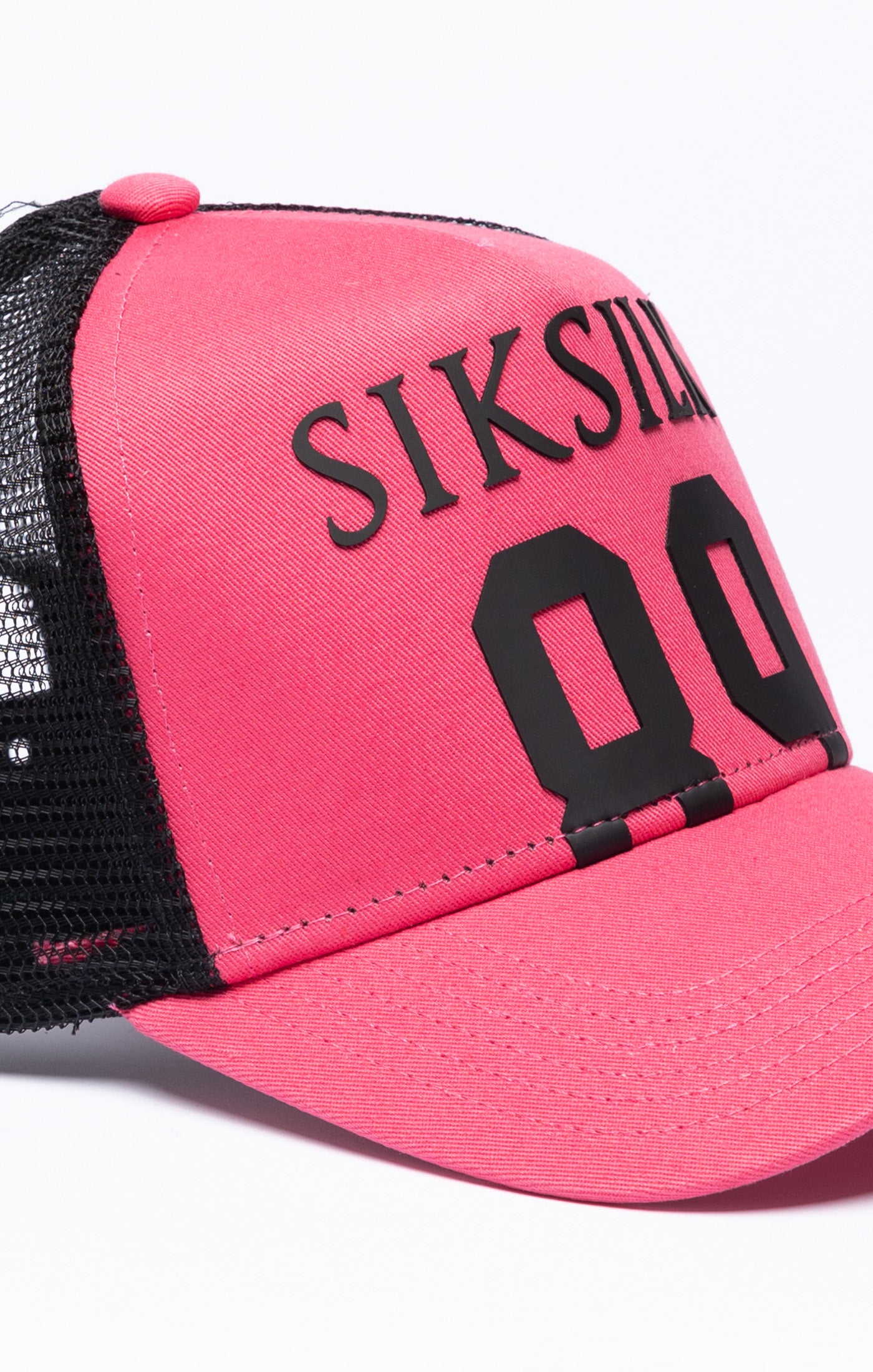 Cargar imagen en el visor de la galería, Gorro trucker SikSilk 89 con malla - Rosado y negro (1)