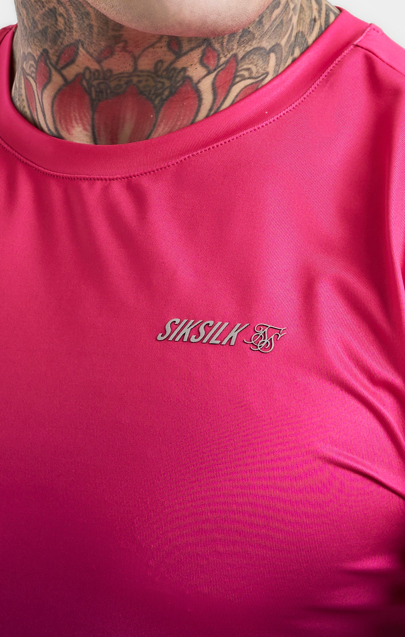 Cargar imagen en el visor de la galería, Camiseta Rosa Desteñida Deportiva Con Corte Musculoso (1)