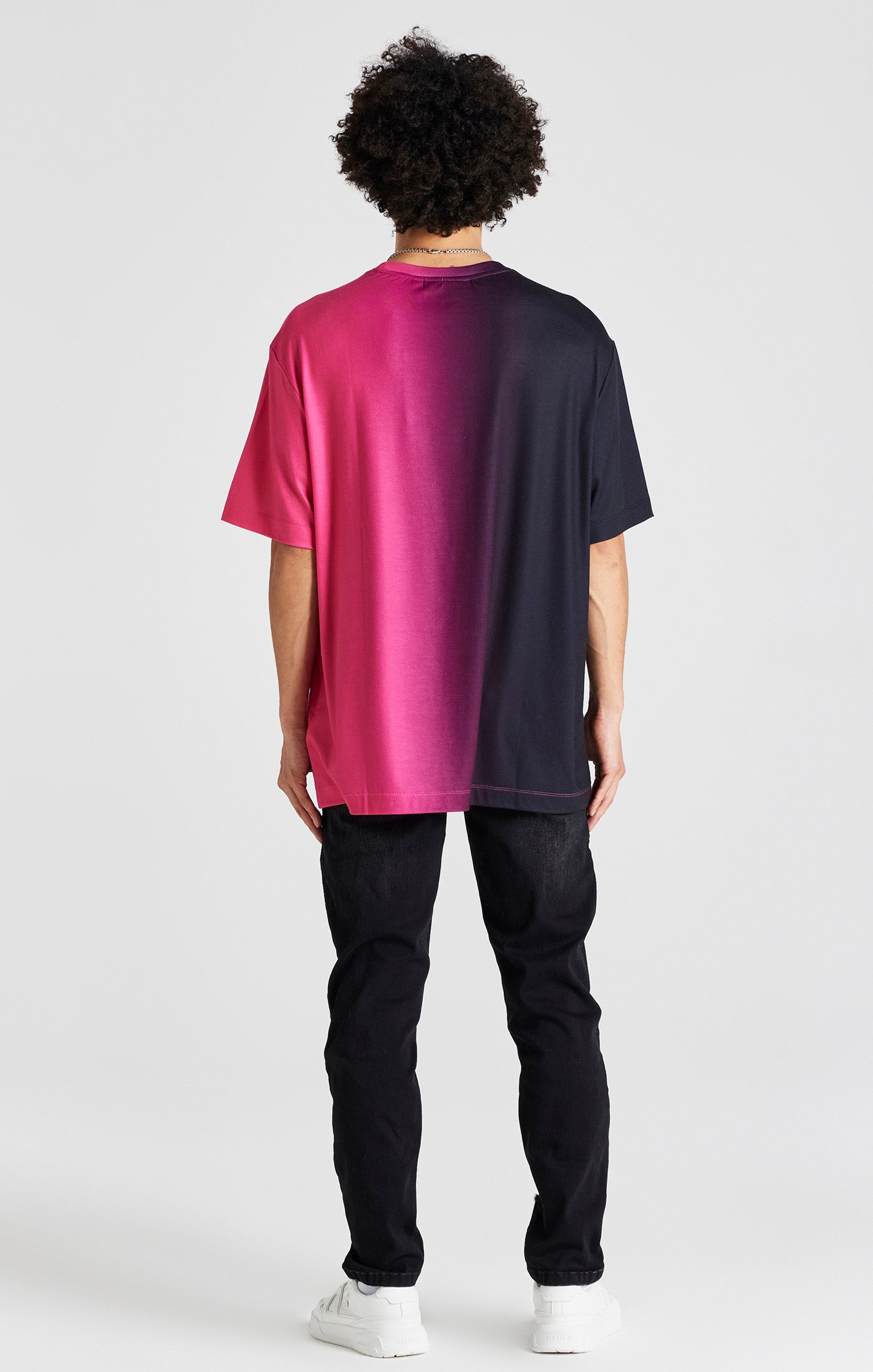 Cargar imagen en el visor de la galería, Black Print Oversized Short Sleeve T-Shirt (6)