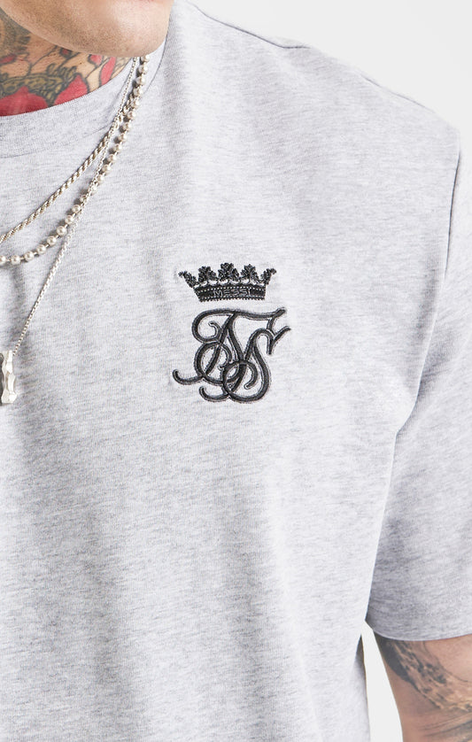 Messi x SikSilk Oversized Tee - Grey Marl