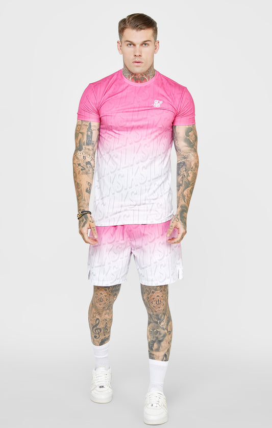 Pink Fade Muscle Fit T-Shirt