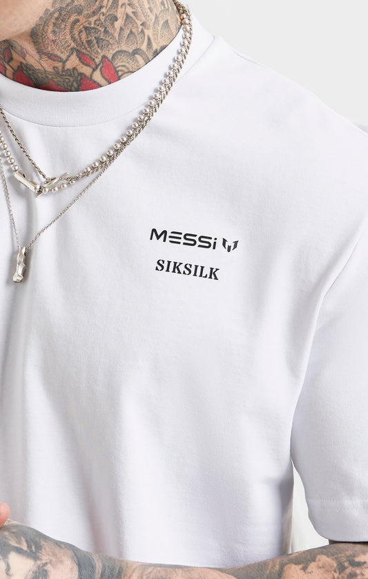 Camiseta Oversize Blanca Messi x SikSilk