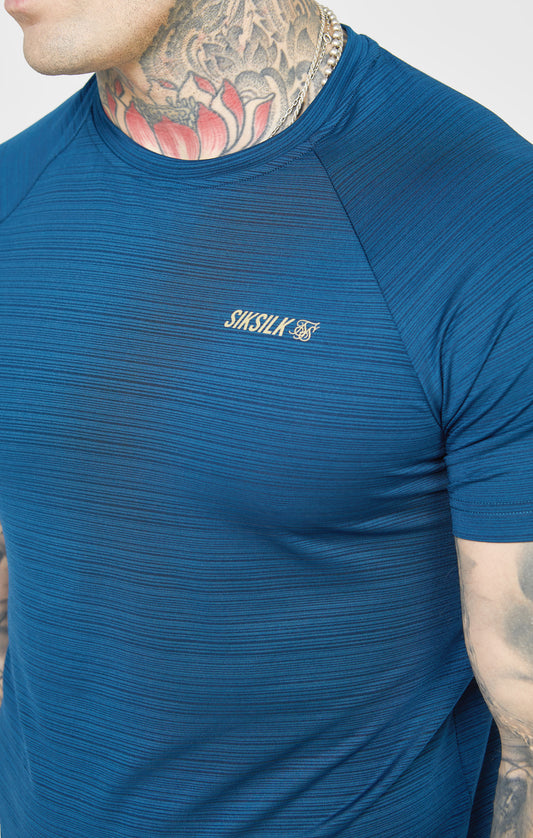 Teal Sports Textured Look T-Shirt