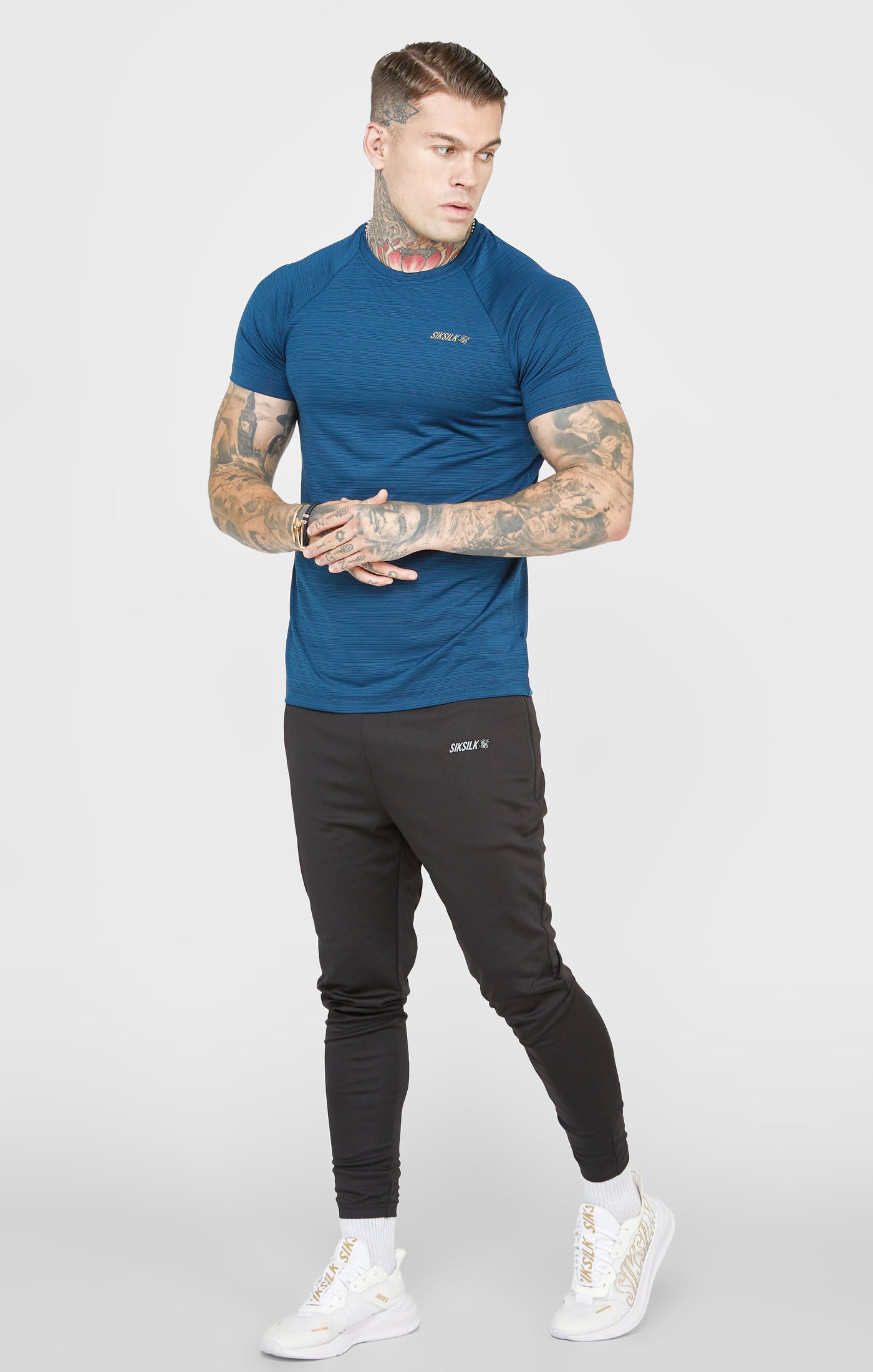 Cargar imagen en el visor de la galería, Teal Sports Textured Look T-Shirt (2)
