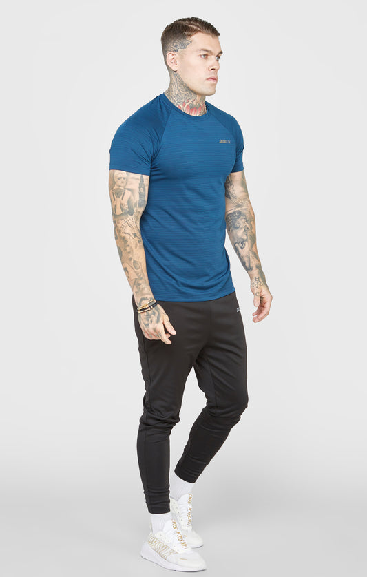 Teal Sports Textured Look T-Shirt