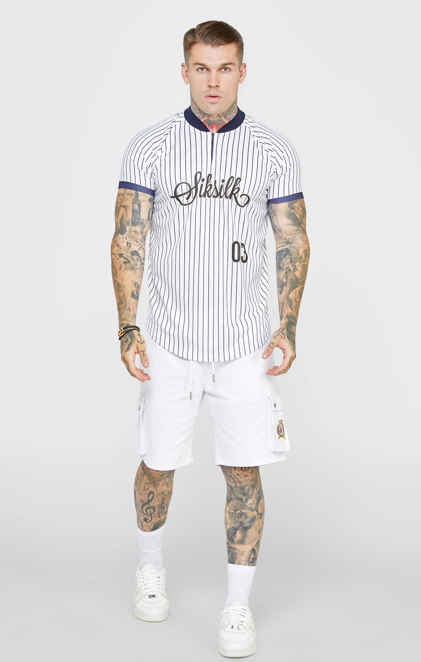 Cargar imagen en el visor de la galería, Camiseta Blanca Ajustada De Jersey De Béisbol (2)