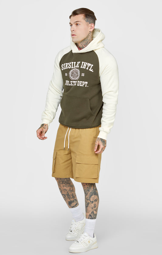 Khaki Raglan Oversized Hoodie