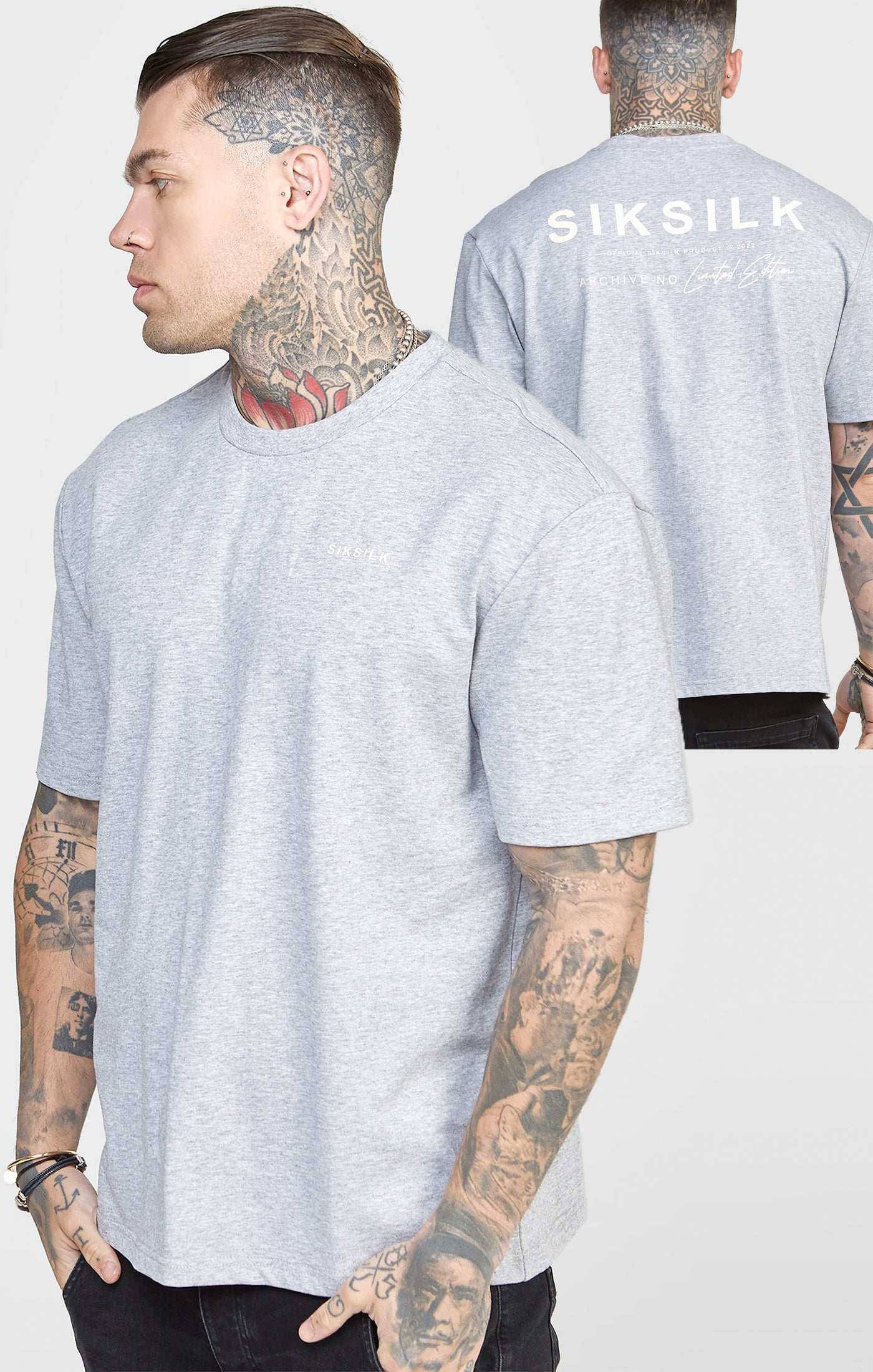 Cargar imagen en el visor de la galería, Grey Oversized Back Logo T-Shirt
