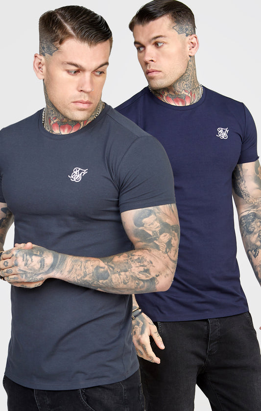 Camiseta Gris Twin Pack Muscle Fit