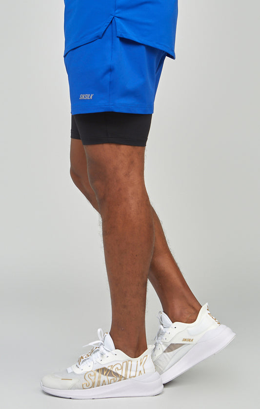 Blue Sports Dual Layer Short
