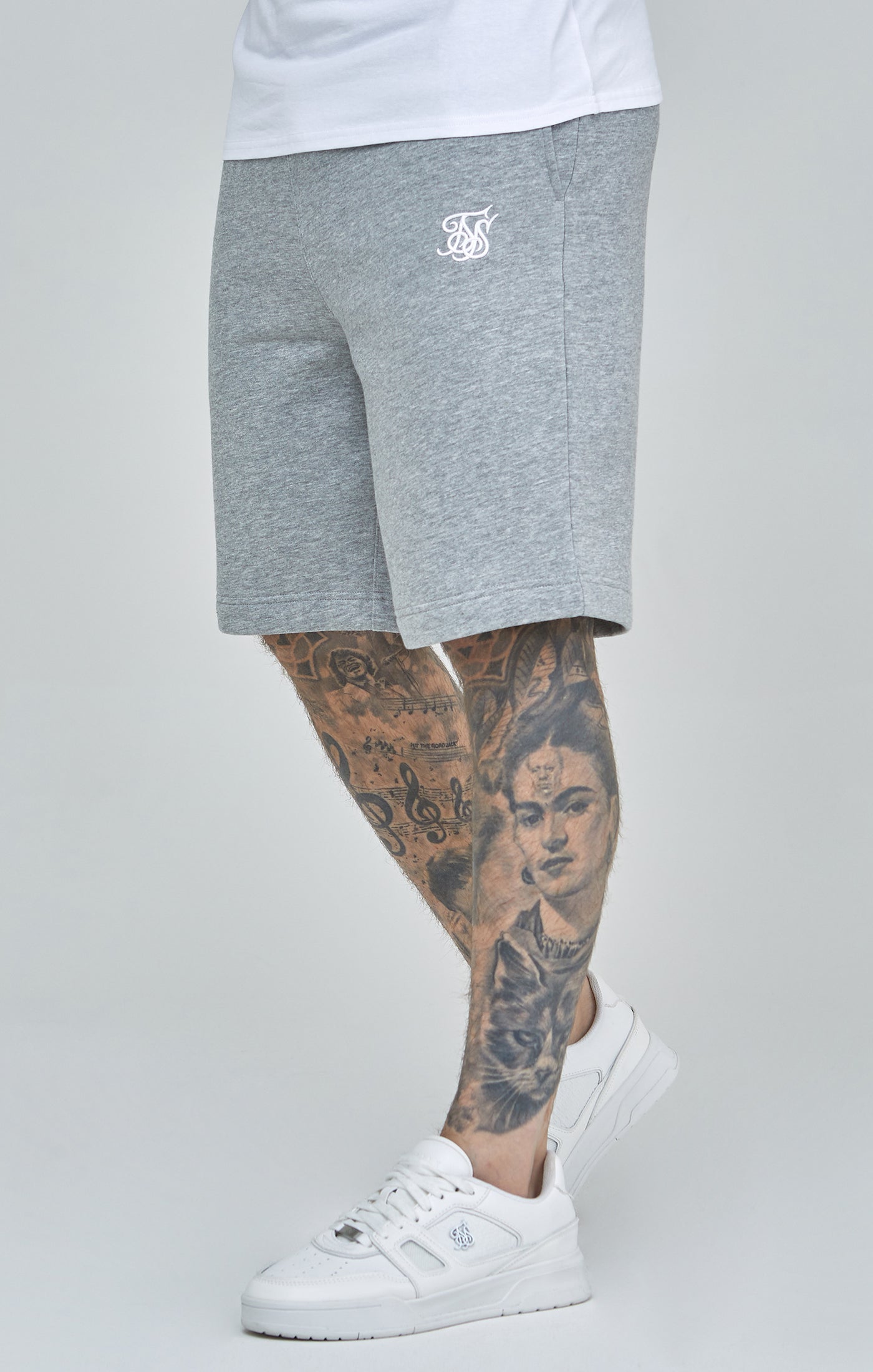 Cargar imagen en el visor de la galería, Grey Marl Essential Fleece Shorts