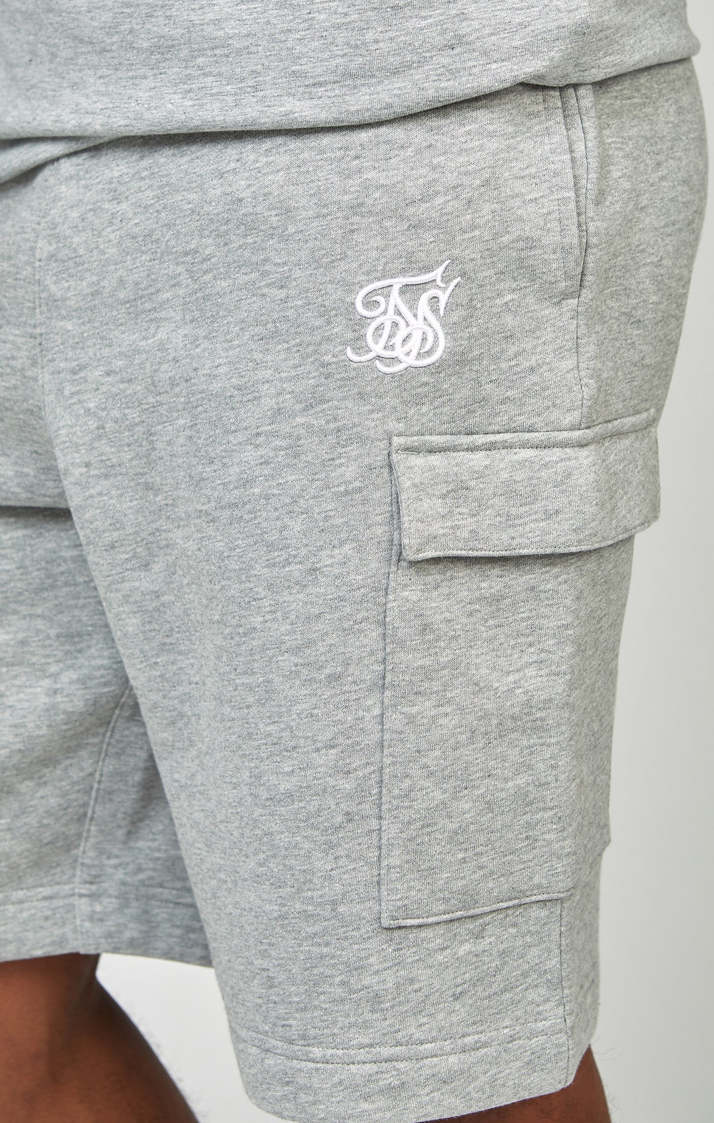 Cargar imagen en el visor de la galería, Grey Marl Essential Cargo Fleece Shorts (2)