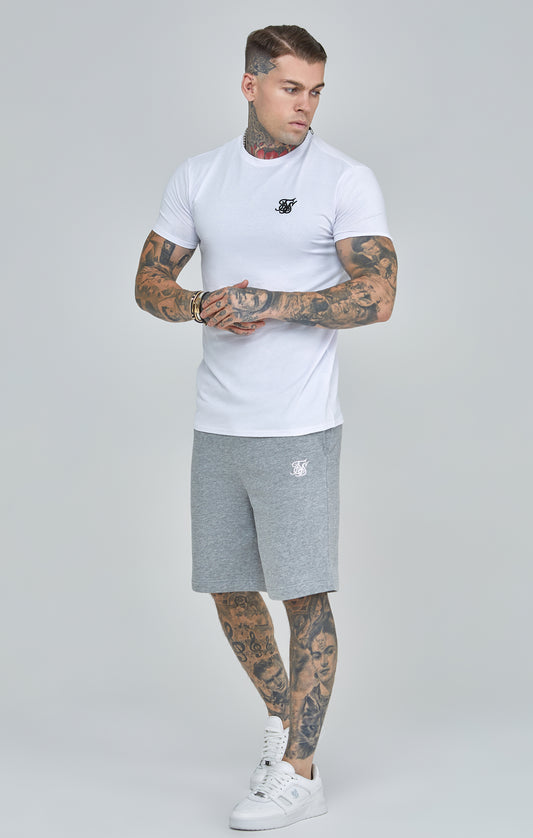 White Essential Short Sleeve Muscle Fit T-Shirt
