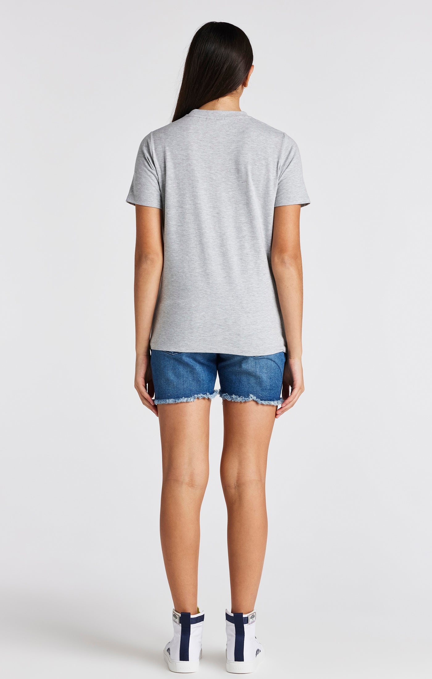 Cargar imagen en el visor de la galería, Girls Grey Marl Branded T-Shirt (4)