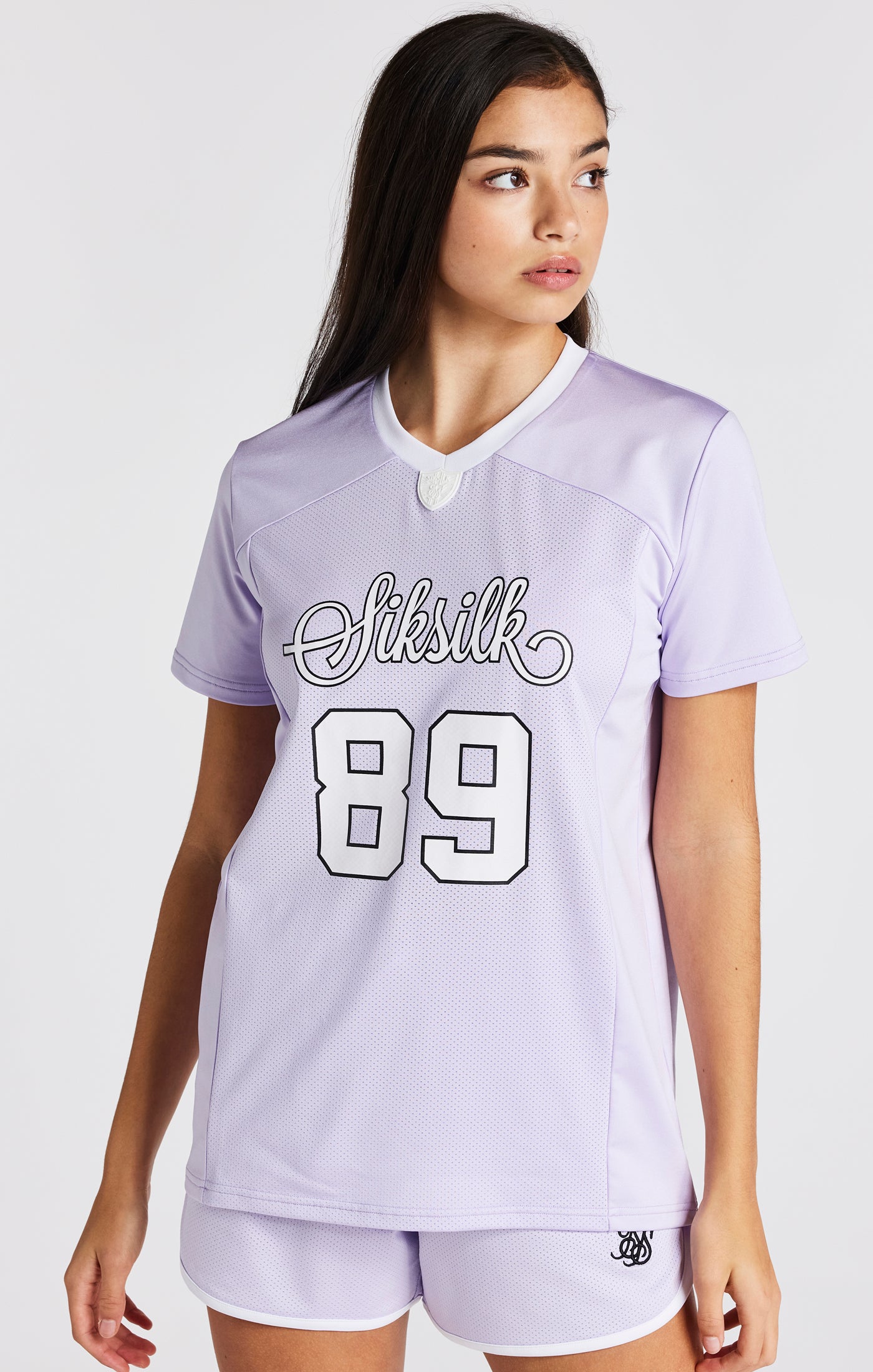Cargar imagen en el visor de la galería, Girls Purple Retro Football Jersey