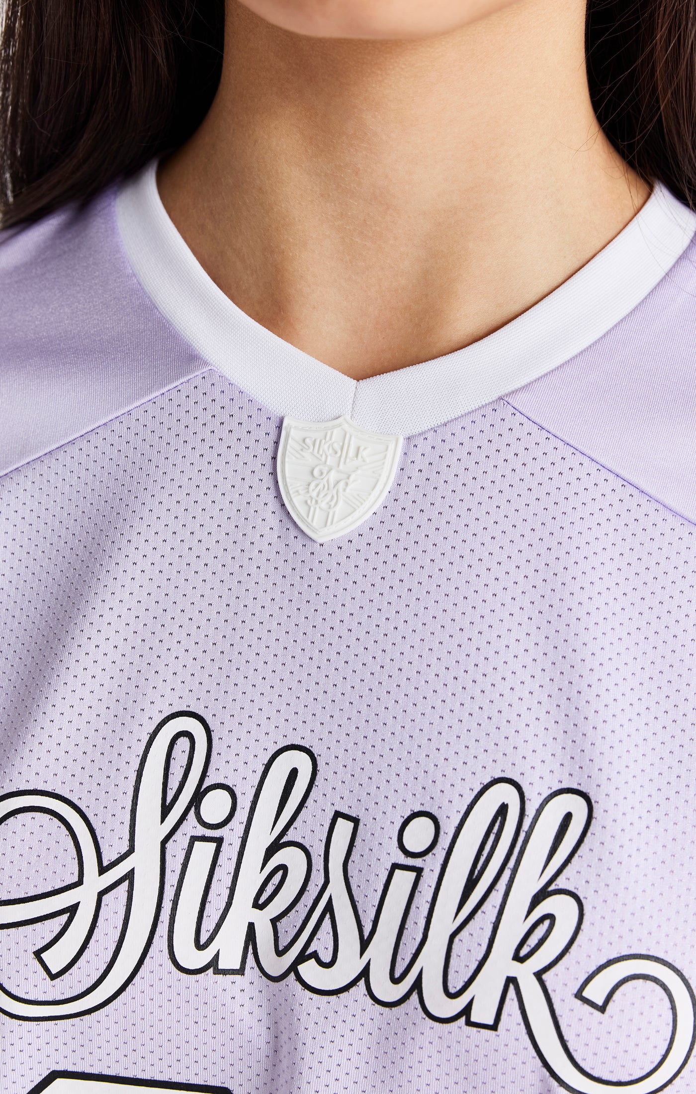 Cargar imagen en el visor de la galería, Girls Purple Retro Football Jersey (5)