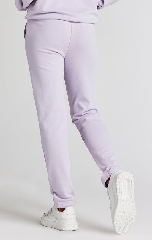 Girls Purple Relaxed Fit Pleated Jogger