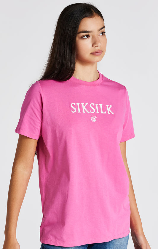 Girls Pink Branded T-Shirt
