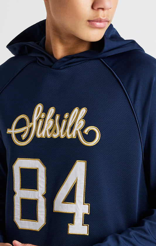 Boys Navy Retro Hoodie