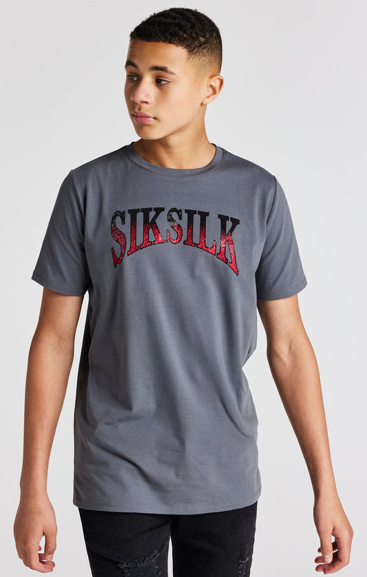 Boys Grey Varsity Rhinestone T-Shirt
