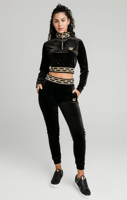 Pantalón de Chándal de Terciopelo Negro