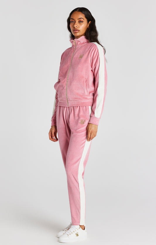 Pink Velour Track Top